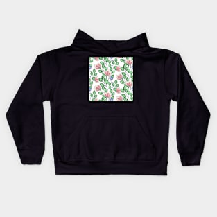 Summer Pattern with Vintage Floral Motifs Kids Hoodie